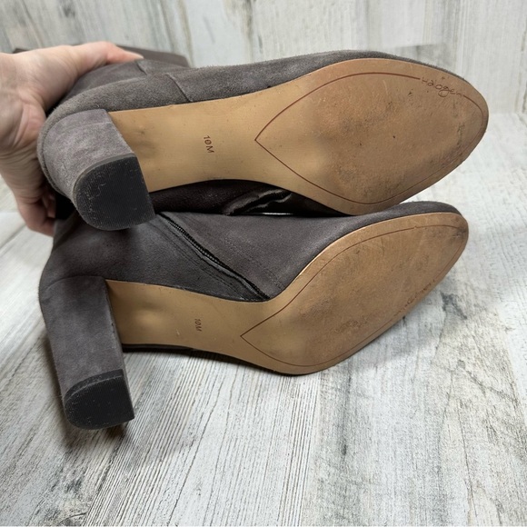 Halogen Noble Over The Knee Heeled Boots Grey Suede #1397 - Picture 14 of 15